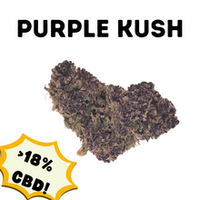 Load image into Gallery viewer, Purple Kush - Premium CBD Bud (&gt;20% CBD  &lt;0.2% THC)