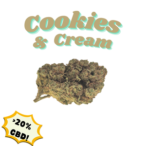 Cookies and Cream - Premium CBD Bud (>20% CBD  <0.2% THC)