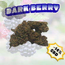 Load image into Gallery viewer, Large organic greenhouse Dark Berry CBD flower buds with 14% CBD natural and value