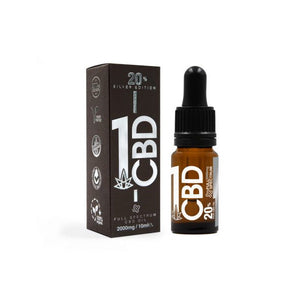 1CBD 20% Pure Hemp CBD Oil Silver Edition - 2000mg (10ml)