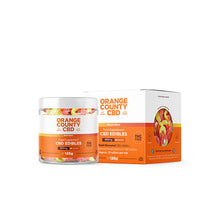 Load image into Gallery viewer, Orange County CBD 400mg CBD Fizzy Peach Rings - Small Tub