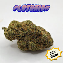 Load image into Gallery viewer, Premium Plutonium Hydro CBD Flower featuring dense resinous nug formation and intricate indoor flower structure