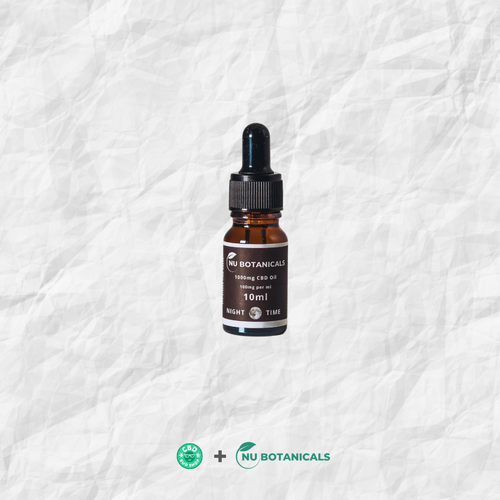 Nu Botanicals 10% pure CBD oil, 1000mg (Night Time formula) 10ml