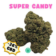 Load image into Gallery viewer, Super Candy CBD buds – sweet aromatic greenhouse CBD flower