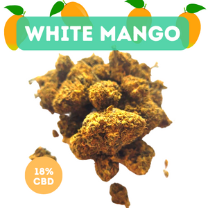 White Mango- Loose Tea Hemp Flower  (CBD 18%) (< 1mg THC)