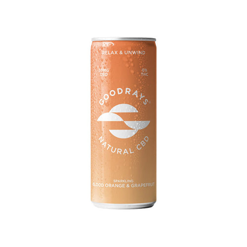 24 x Goodrays 30mg CBD Blood Orange & Grapefruit Seltzer 250ml