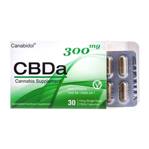 CBD by British Cannabis 300mg CBDa Cannabis Capsules - 30 Caps