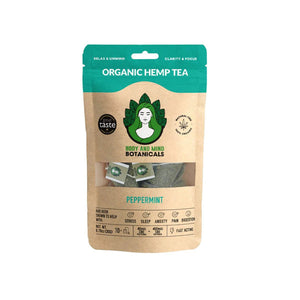 Body and Mind Botanicals 400mg CBD Cannabis Herbal Tea Bags - Peppermint