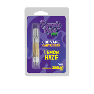 Purple Dabz CBD Vape Cartridges 300 & 600 MG - Lemon Haze (BUY 1 GET 1 FREE)