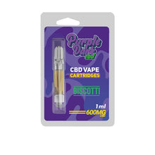 Load image into Gallery viewer, Purple Dabz CBD Vape Cartridges 300 &amp; 600 MG - Biscotti (BUY 1 GET 1 FREE)