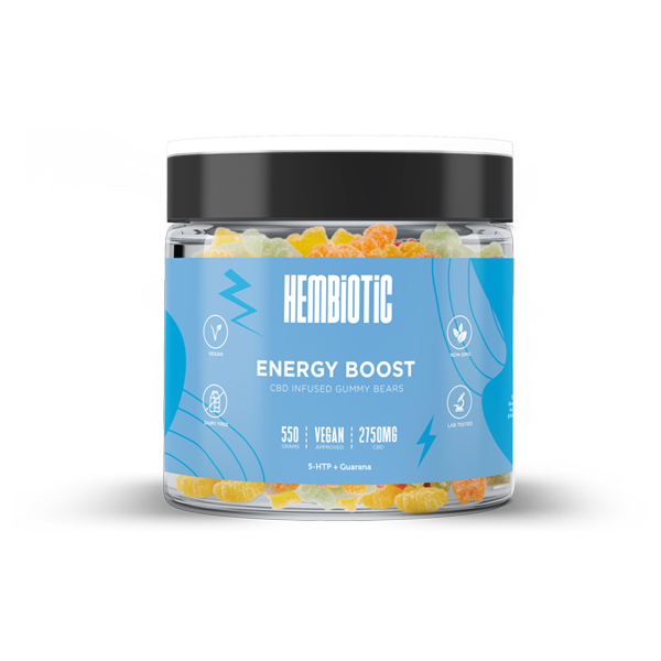 Hembiotic 2750mg Bulk CBD Gummy Bears - 550g